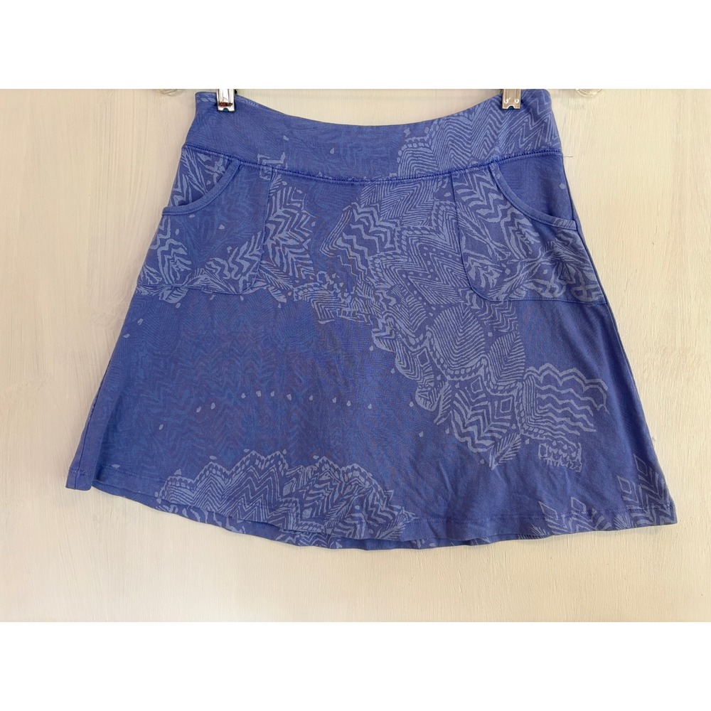 Fresh Produce Womens XS Skort Periwinkle Blue Tribal Print Pockets Made in USA